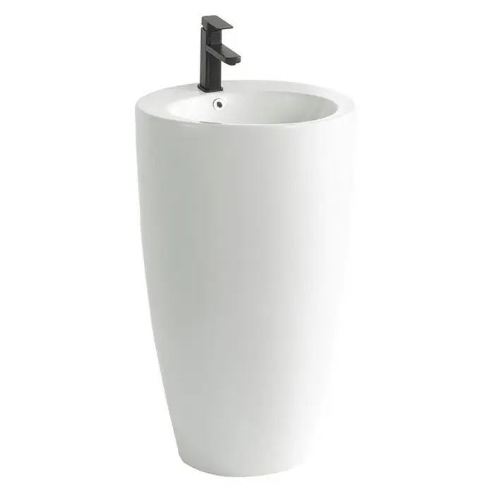 Раковина напольная Azario Dea 500х500х830 отдельностоящая круглая, белый (AZ-203)