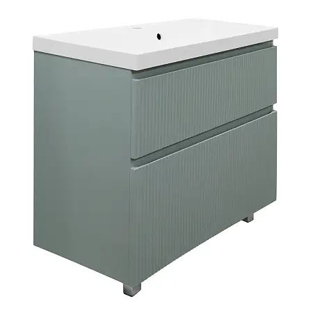 Комплект Azario Тумба Viola 80/2Н 800х450х850 напольная, с раковиной Астория 80, фисташковый (CS00097139)