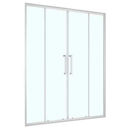 Душевая дверь Loranto 170x190 раздвижная, прозрачное стекло 6 мм, профиль сатин (CS-AB04S-170)