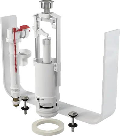 Сливная арматура Alca Plast со стоп кнопкой, нижний подвод, хром (SA2000SK 1/2" CHROM)