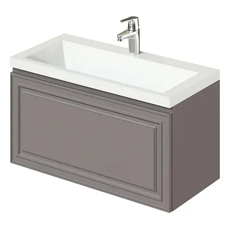 Комплект тумба Итана Verona 80 (790х378х440) подвесная, с раковиной Natella 80, амаретти (CS00090042)