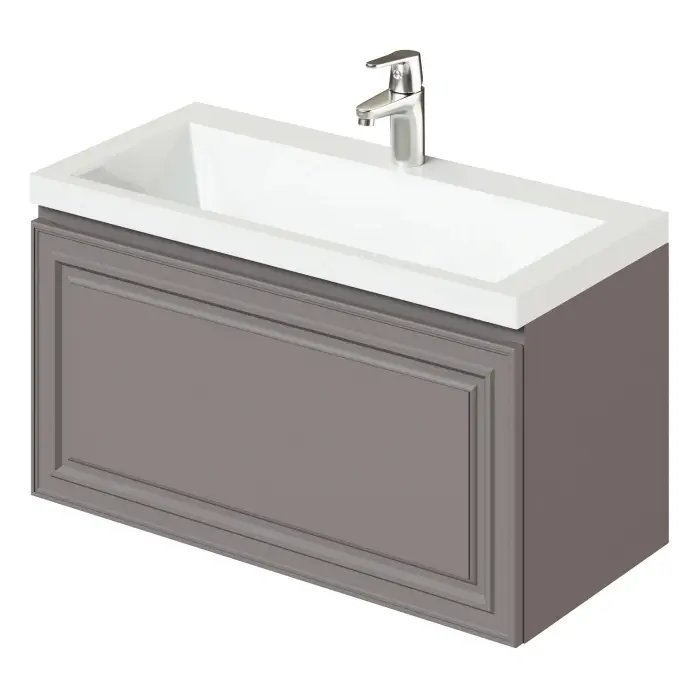 Комплект тумба Итана Verona 80 (790х378х440) подвесная, с раковиной Natella 80, амаретти (CS00090042)