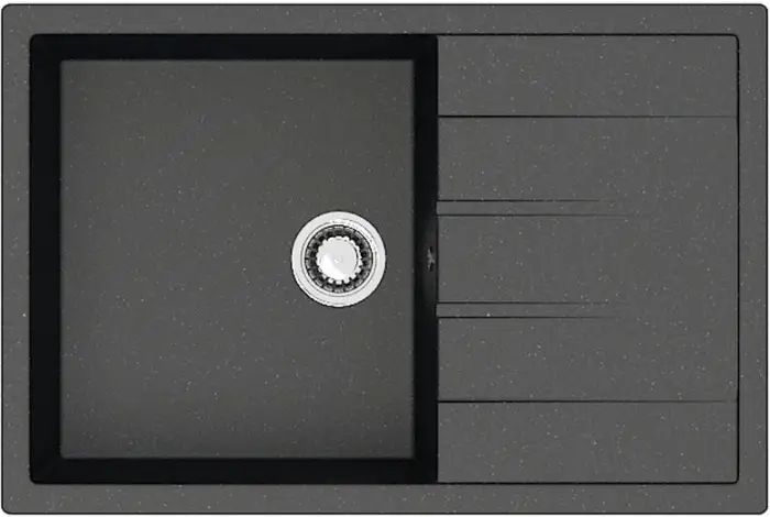 Кухонная мойка AZARIO Vision 750x505x218 искусственный мрамор, цвет черный (CS00078339)