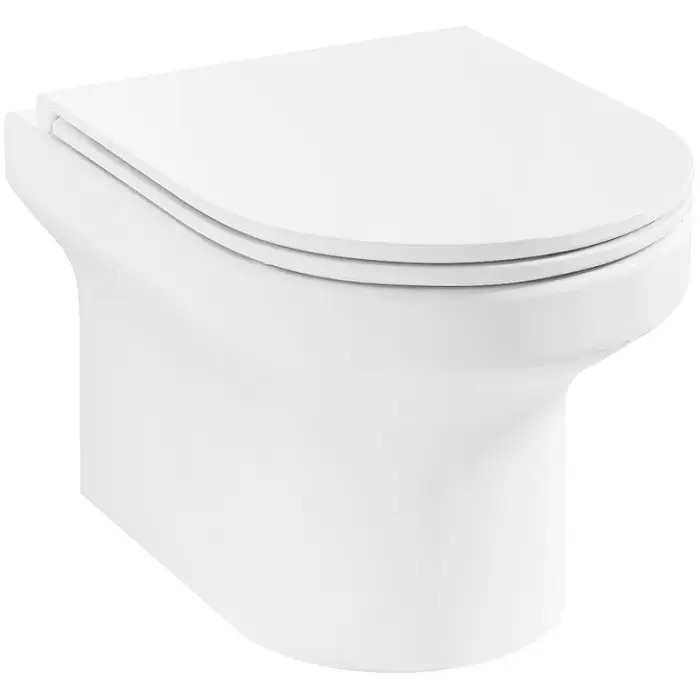 Унитаз подвесной Jacob Delafon Elite Rimless безободковый в комплекте с тонким сиденьем, креплениями, белый (EDX114RU-00)