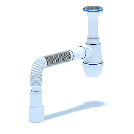 Сифон для раковины Ани Пласт 1 1/4"*40 с литым выпуском, с гибкой трубой 40*40/50	(C2015)