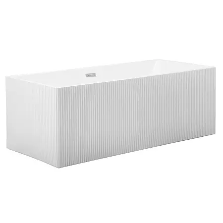 Ванна акриловая Azario KATRINA 1600x750x580 отдельностоящая, рифленая, в комплекте с сифоном и металлической рамой (AZ-6601C-16075)