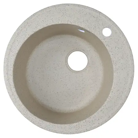 Кухонная мойка AZARIO Solo 505x505x190 искусственный мрамор, сифон в комплекте, цвет песочный (CS00105235)