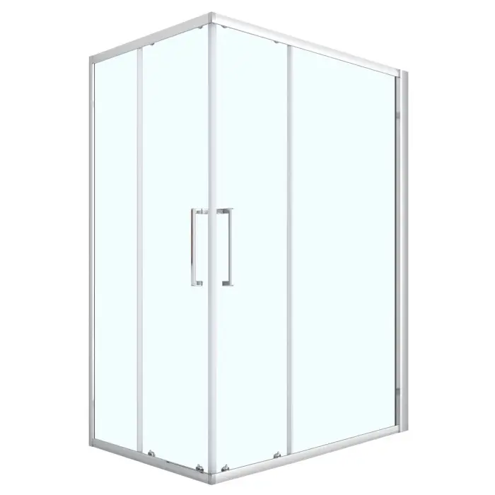 Душевое ограждение Loranto 120x80x190 раздвижная дверь, универсальная, прозрачное стекло 6 мм, профиль хром (CS-AB01C-128)