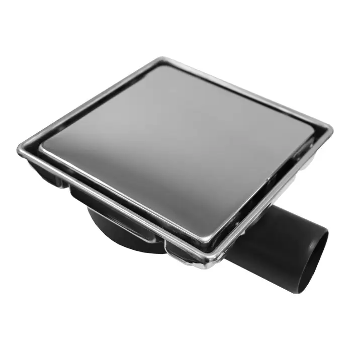 Душевой трап Loranto LIBRA 150x150 мм боковой сток, решетка из нержавеющей стали под плитку, гидрозатвор сухой (3065.0Y050K.015.1)