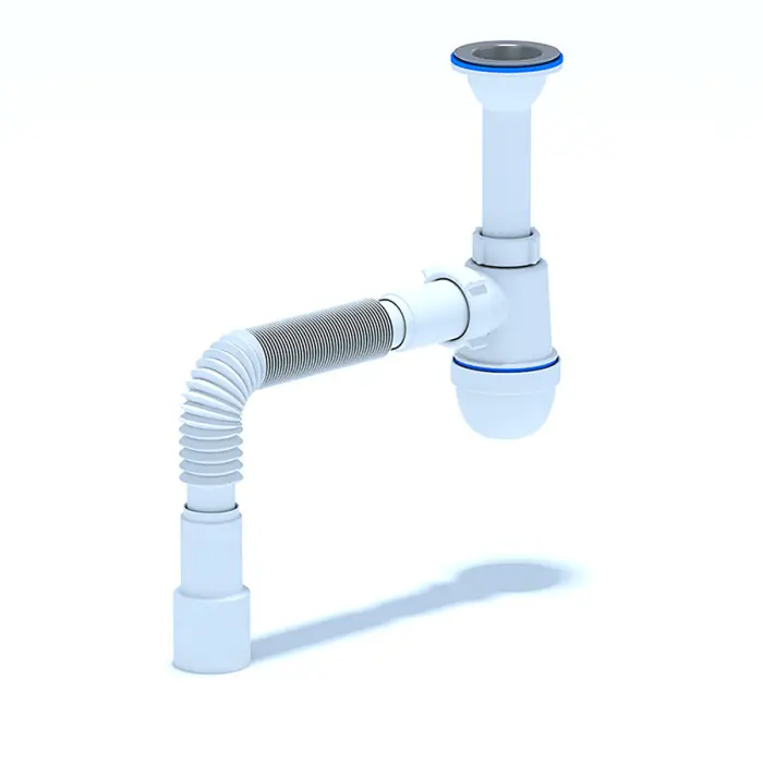  Сифон для раковины Ани Пласт 1 1/2"*40 с гибкой трубой 40х40/50 (C0115)