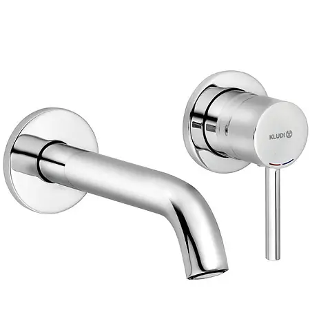 Смеситель для раковины KLUDI BOZZ однорычажный, внешняя монтажная часть, излив 170 мм, хром (382440576)