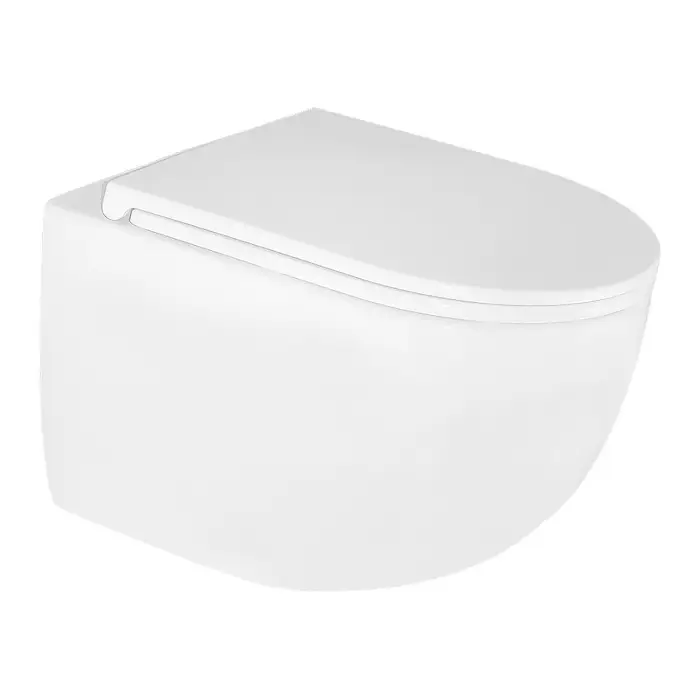 Унитаз подвесной Azario TERSO 495x360x370 безободковый, слив "Скрытое Торнадо" с быстросъемным сиденьем "Микролифт" (AZ-092E-UQ3)