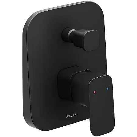 Смеситель для душа Ravak 10° Free black-TD F 061.20 скрытый монгтаж, керамический картридж,черный матовый (X070156)